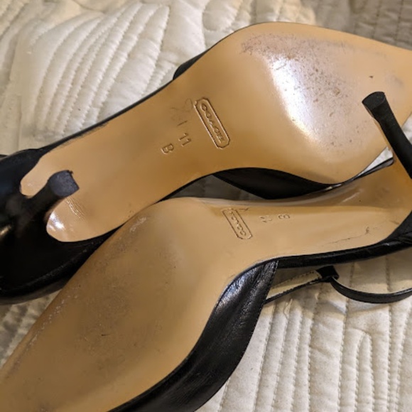 PRE-LOVED COACH WOMENS SIZE 11 HEELS - Picture 2 of 5